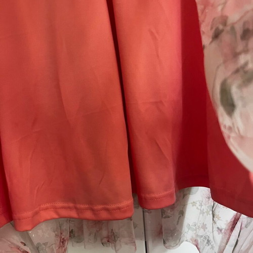 Girls' dress new pink with flowers and ballon sleeves for age 12