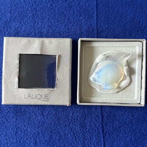 Lalique Crystal Fish used, satin glass decorative collectible