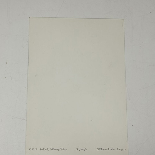 Saint Joseph Bildhauer Linder postcard used, Lungern Switzerland