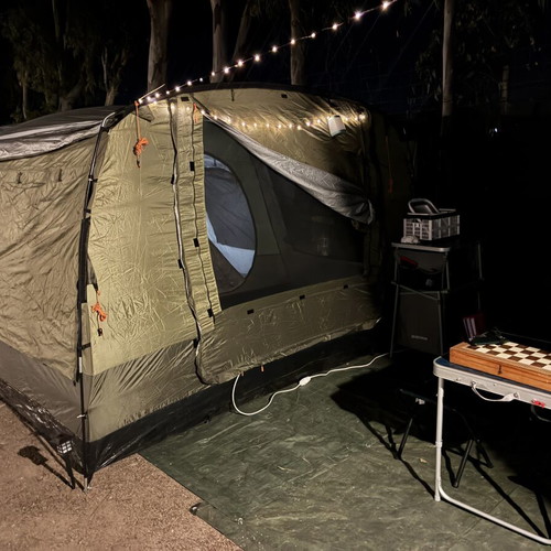Terra Family 4/7 camping tent with two rooms and porch