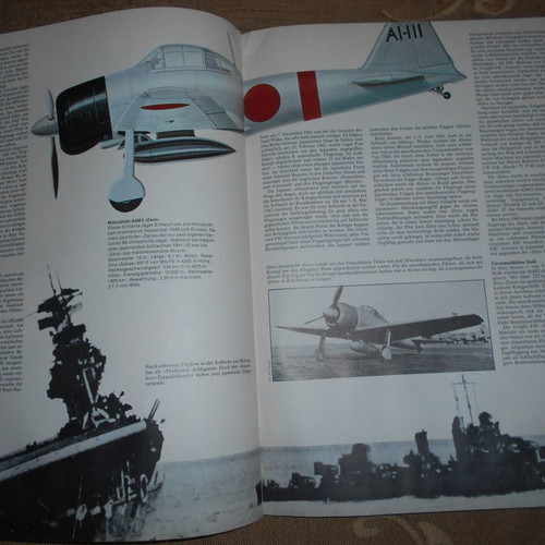 Album of World War II warplanes and aircraft carriers used, German edition 64 pages