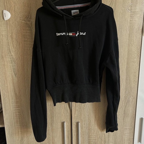 Tommy Jeans Cropped Hoodie like new, size XS, black
