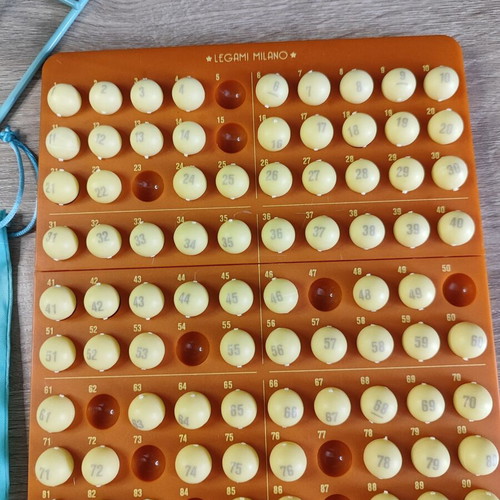 Legani Lotto Bingo decorative game used, missing 10 numbers