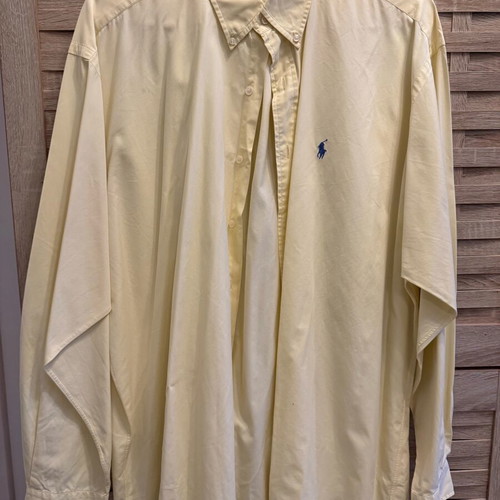 Ralph Lauren shirt used, cotton, size XL, pastel yellow