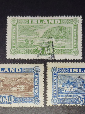 Iceland 1925 incomplete stamp series