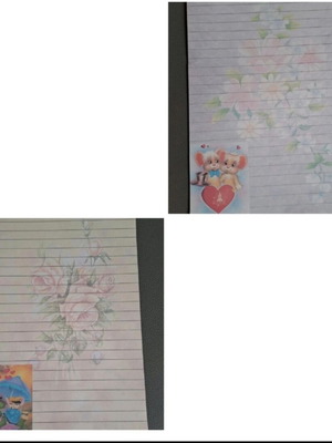Single used stationery sheets from collection