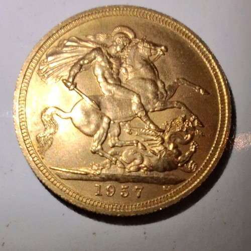 Gold coin 1957 new, 22 carat
