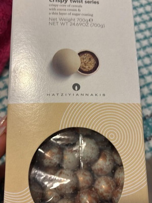 Koufeta Hatziyiannakis crispy beige-gold closed package