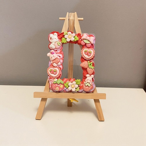 Pink Decoden Toploader decorated, new