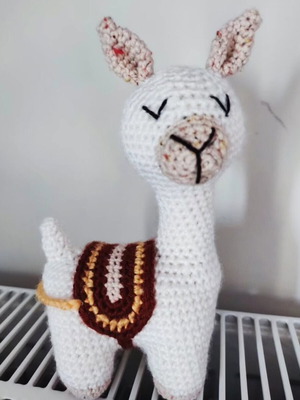 Handmade knitted llama new