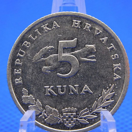 Croatia 5 Kuna 2018 coin with Ursus Arctos bear
