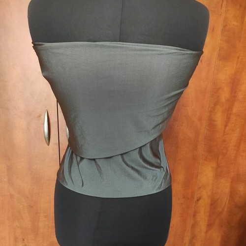 La Perla Strapless Drape Top new, gray, size M