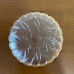 Vintage glass dessert plates used, set of 6, 15 cm diameter