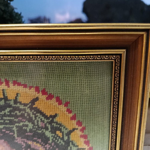 Christ Embroidery in Frame like new
