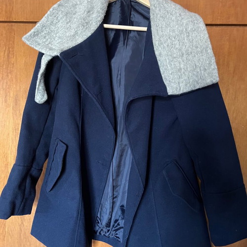 Women's coat like new, gray and blue, size S