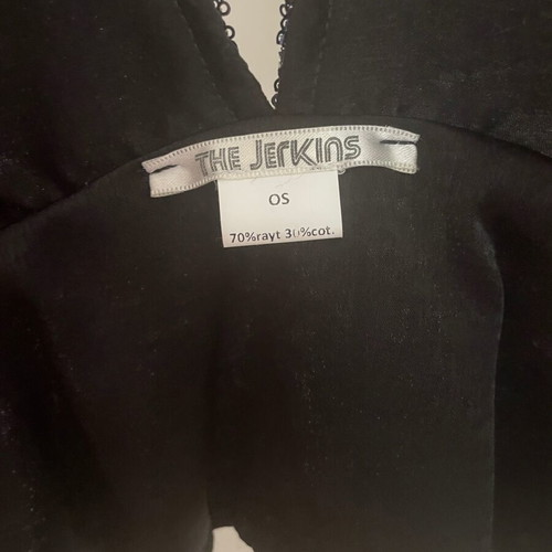 Jerkis vest one size, like new, multicolor with sequins