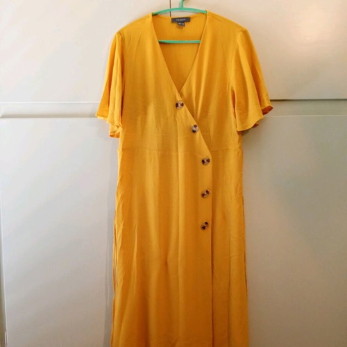 Primark midi mustard dress used, size L