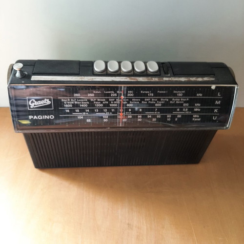 Graetz Pagino vintage portable transistor radio used, 1970s German