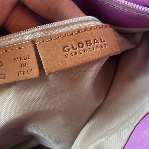 Bag Made in Italy shoulder, Vera Pelle quality, like new, pink and purple