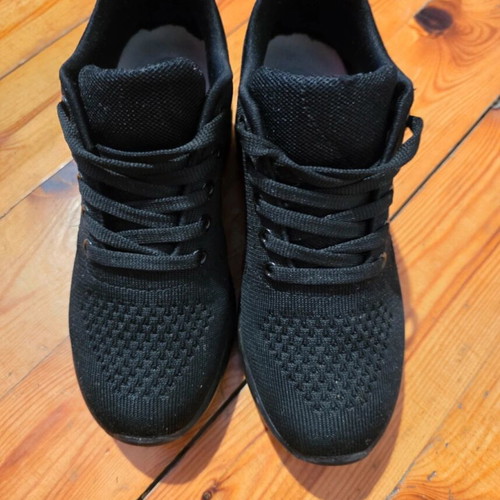 Shein women's sneakers with 9cm heel like new, black