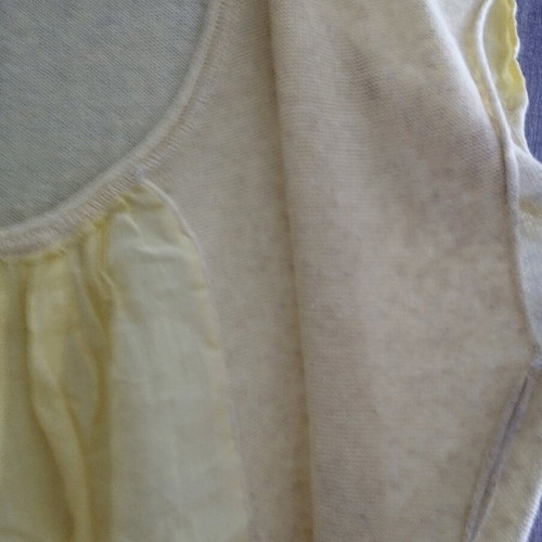 Trussardi women's blouse with short sleeves, like new, yellow, linen cotton