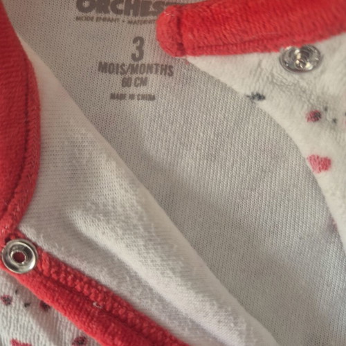 Set of 3 long-sleeve baby bodysuits 3 months like new