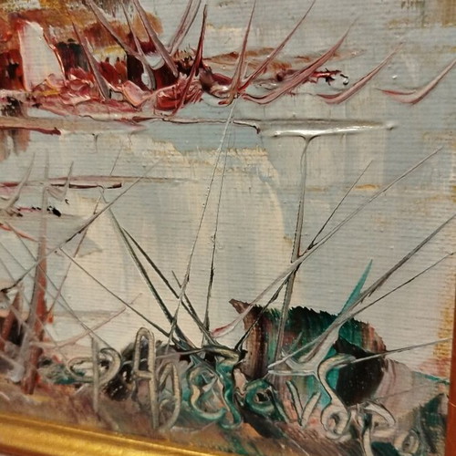 Oil painting on canvas by F. Alexandros like new