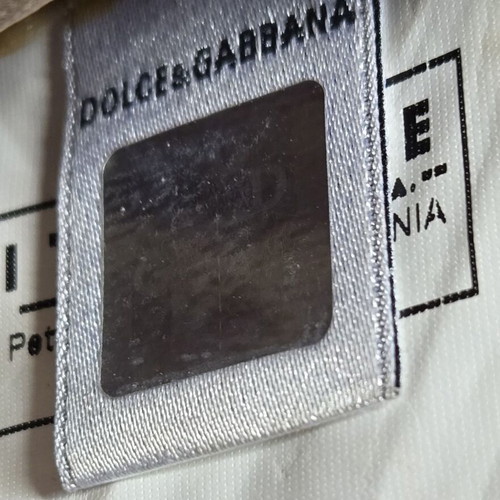 Dolce & Gabbana πορτοφόλι μεταχειρισμένο χρυσαφί με φερμουάρ και λογότυπο