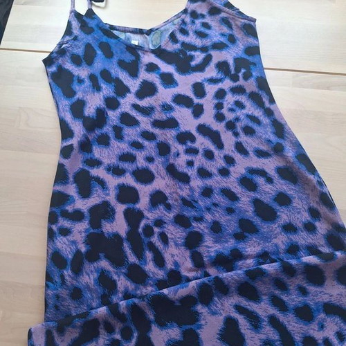 Dancing Leopard Purple Leopard-Print Midi Maxi Dress like new, UK 8 EU Small