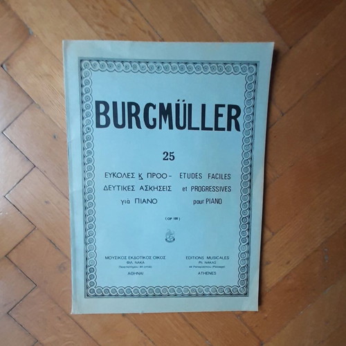 Burgmuller 25 Easy and Progressive Piano Exercises book used