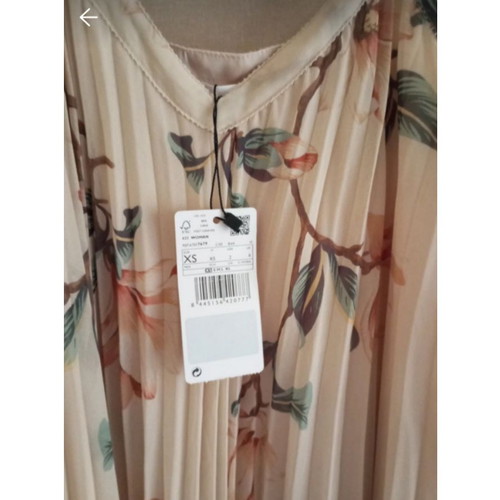 Pleated dress with floral print, Mango
