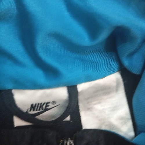 Nike vintage unisex jacket, black and blue, size S