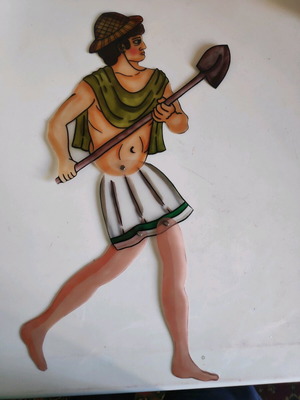 Kostis shadow theater figure new, professional plastic 53 cm