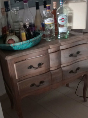 Bar furniture like new with 2 solid wood drawers