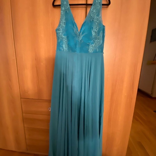 Official long dress turquoise new, size L