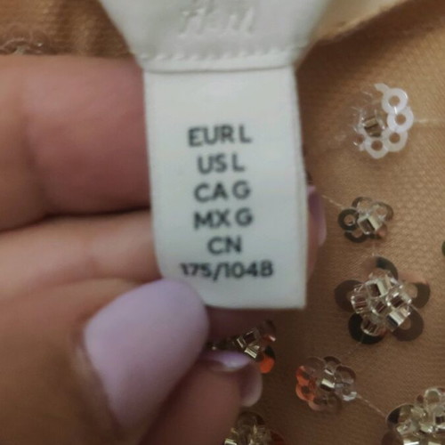 H&M dress new size L beige