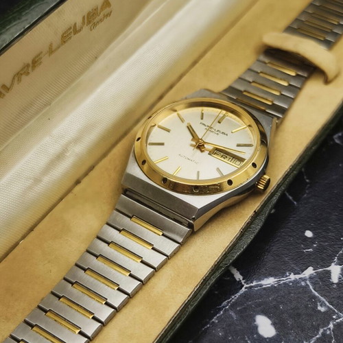Favre-Leuba Geneve Day-Date Automatic watch used, vintage 1980s