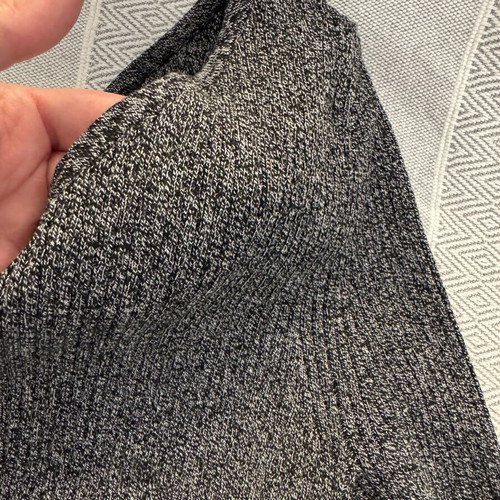 H&M one-shoulder fitted blouse like new, black and gray, size S