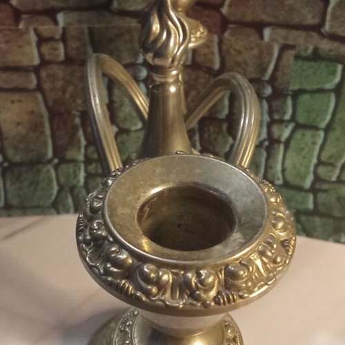 Vintage Georgian Revival candelabrum likely brass, like new