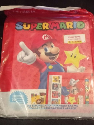 Super Mario Play Time album Panini καινούριο σφραγισμένο με φακελάκια