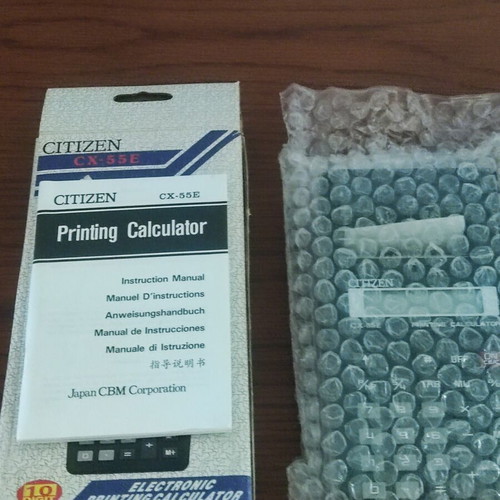 Citizen Printing Calculator new with paper roll and manual