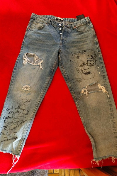 Zara - ΤΖΙΝ CROPPED ΕΜΠΡΙΜΕ ΓΚΡΑΦΙΤΙ