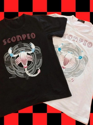 Set of 2 Scorpio T-shirts like new, size M, black and white