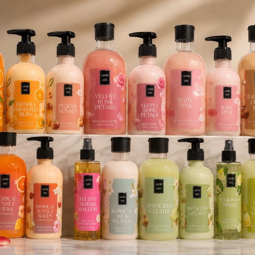 Lavish Care body care set with shower gel, body lotion & body mist