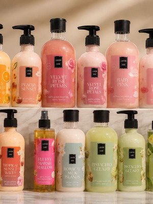 Lavish Care body care set with shower gel, body lotion & body mist