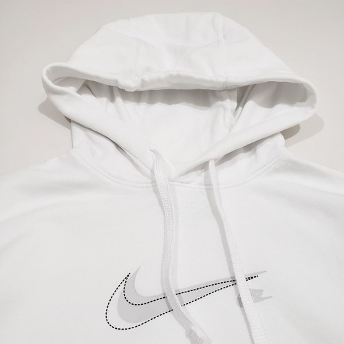 Nike DM3154 Court Fleece Hoodie, men's size M, white