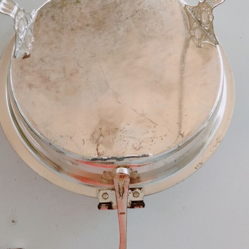 Vintage Silver-Plated Silent Butler Crumb Catcher and Ashtray