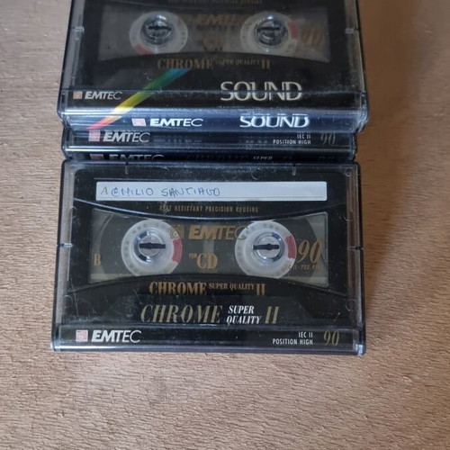 Emtec Chrome Super Quality II cassette tapes used, pack of 4, BASF