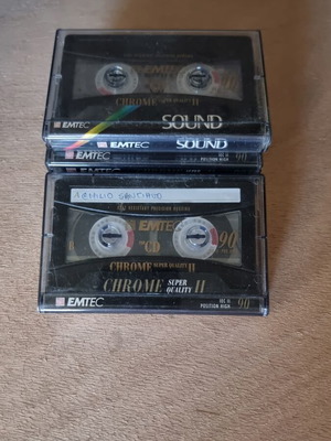 Emtec Chrome Super Quality II cassette tapes used, pack of 4, BASF