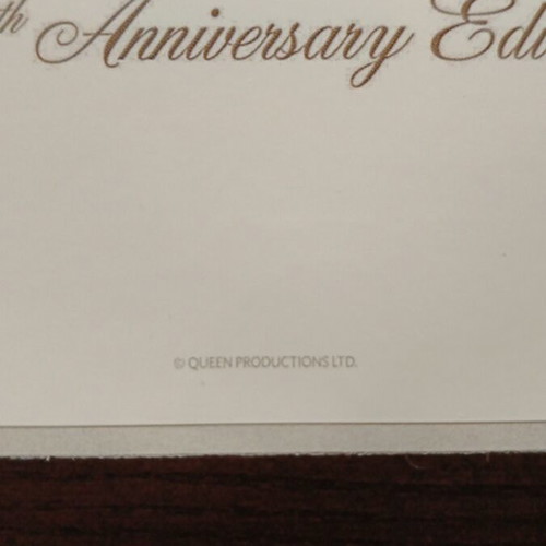 Queen A Night At The Opera 50th Anniversary Edition Poster like new with sticker
